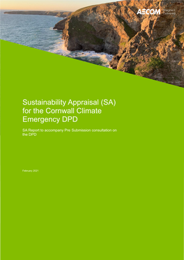 Sustainability Appraisal (SA) for the Cornwall Climate Emergency DPD