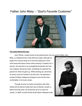 God's Favorite Customer by Father John Misty