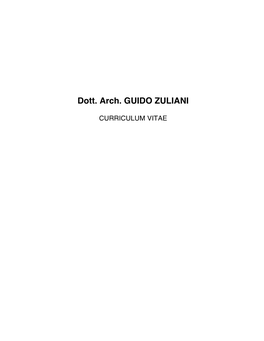 Dott. Arch. GUIDO ZULIANI