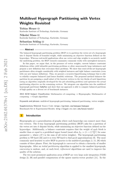 Multilevel Hypergraph Partitioning with Vertex Weights Revisited