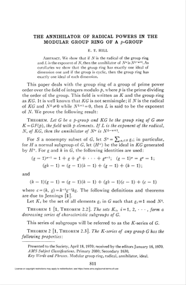 (H+) Be the Ideal in KG Generated by H+