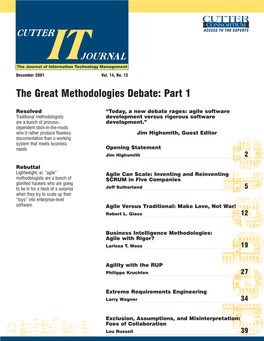 The Great Methodologies Debate: Part 1