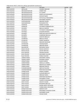 Mdp Election 2012 | Voters List, P03 Ga. Gemanafushi Constituency