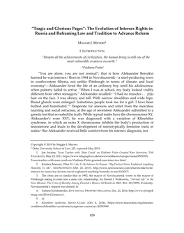 The Evolution of Intersex Rights in Russia and Reframing Law and Tradition to Advance Reform