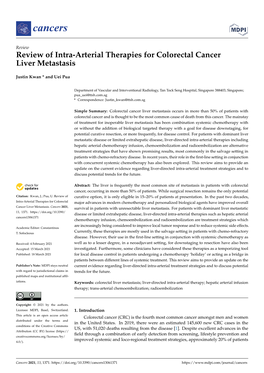 Review of Intra-Arterial Therapies for Colorectal Cancer Liver Metastasis