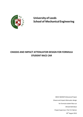 Chassis and Impact Attenuator Design for Formula Student Racing