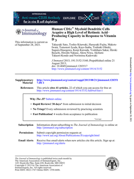 Acquire a High Level of Retinoic Acid− Producing Capacity in Response to Vitamin D 3 This Information Is Current As of September 28, 2021