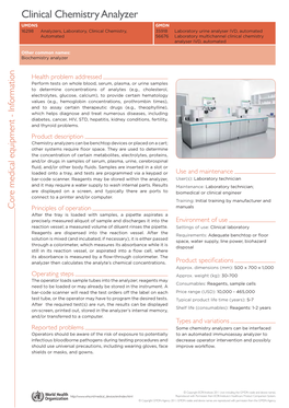 Clinical Chemistry Analyzer