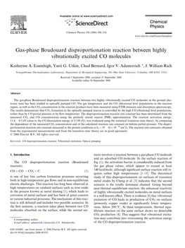 Gas-Phase Boudouard Disproportionation Reaction Between Highly Vibrationally Excited CO Molecules