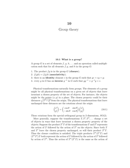 10 Group Theory