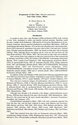 Proceedings of the Indiana Academy of Science