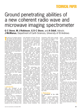 Ground Penetrating Abilities of a New Coherent Radio Wave And