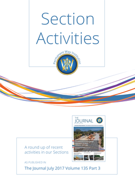 A Round up of Recent Activities in Our Sections the Journal July 2017