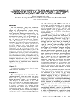 The Role of Pressure Solution Seam and Joint Assemblages In