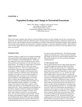 Vegetation Ecology and Change in Terrestrial Ecosystems 35