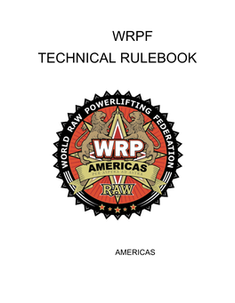 Wrpf Technical Rulebook