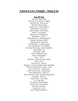 Uptownlive.Song List Copy.Pages