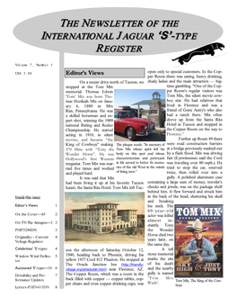 The Newsletter of the International Jaguar