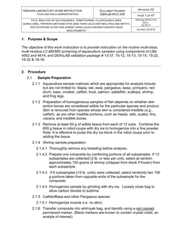 1. Purpose & Scope the Objective of This Work Instruction Is to Provide