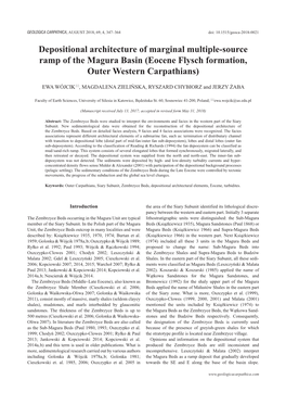 Depositional Architecture of Marginal Multiple-Source Ramp of the Magura Basin (Eocene Flysch Formation, Outer Western Carpathians)