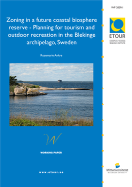 Planning for Tourism and Outdoor Recreation in the Blekinge Archipelago, Sweden