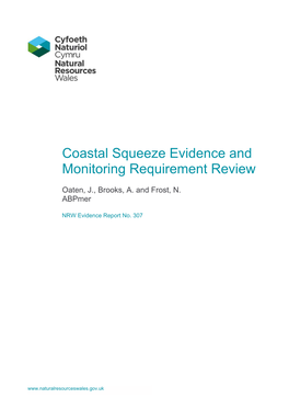 Coastal Squeeze Evidence and Monitoring Requirement Review