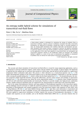 An Entropy-Stable Hybrid Scheme for Simulations of Transcritical Real-Fluid