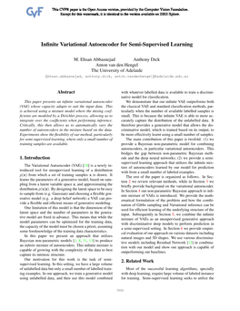 Infinite Variational Autoencoder for Semi-Supervised Learning
