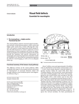 Visual Field Defects Essentials for Neurologists