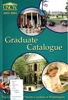 University of North Carolina at Wilmington Catalogue: Graduate