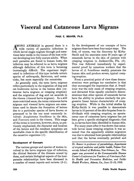 Visceral and Cutaneous Larva Migrans PAUL C