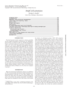 Ampc -Lactamases