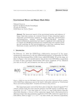 Gravitational Waves and Binary Black Holes