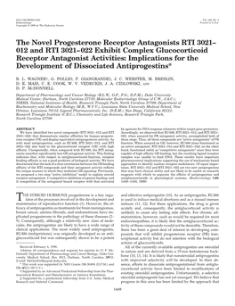 The Novel Progesterone Receptor