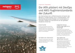 Die IATA Pilotiert Mit Devops Und AWS Fluglinienstandards Der Zukunft