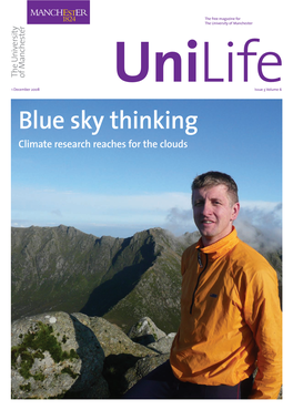 Blue Sky Thinking Climate Research Reaches for the Clouds Features Letter from the President