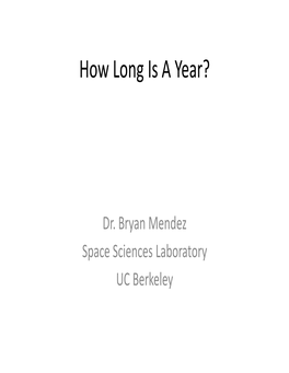 How Long Is a Year.Pdf