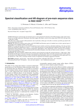 Spectral Classification and HR Diagram of Pre-Main Sequence Stars in NGC 6530