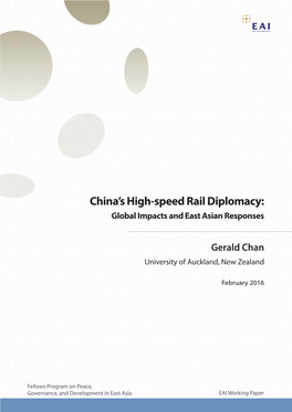 China's High-Speed Rail Diplomacy