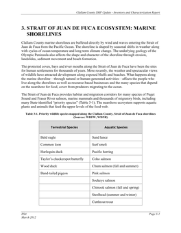 3. Strait of Juan De Fuca Ecosystem: Marine Shorelines