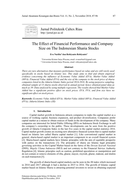 Jurnal Politeknik Caltex Riau