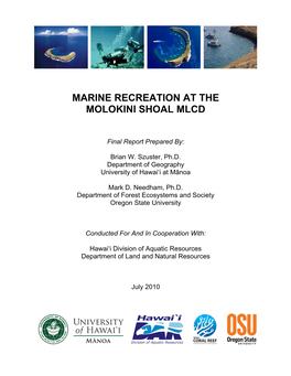 Marine Recreation at the Molokini Shoal Mlcd