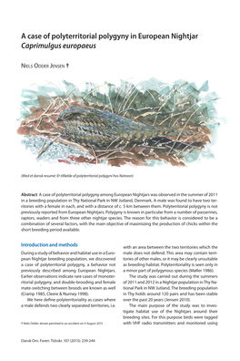 A Case of Polyterritorial Polygyny in European Nightjar Caprimulgus Europaeus