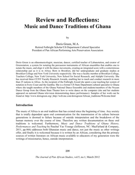 Review and Reflections:Music and Dance Traditions of Ghana