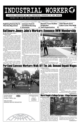 Baltimore Jimmy John's Workers Announce IWW Membership