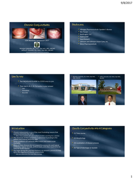 Chronic Conjunctivitis