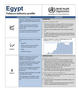 Egypt Tobacco Industry Profile