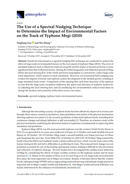 The Use of a Spectral Nudging Technique to Determine the Impact of Environmental Factors on the Track of Typhoon Megi (2010)