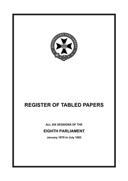 Register of Tabled Papers