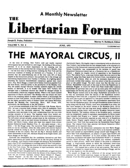 Libertarian Forum June, 1973